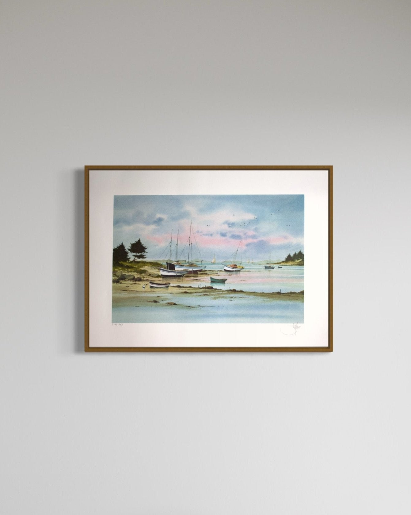 Marée basse - Stéphane Lauro - Impression originale signée au crayon - Tirage limité