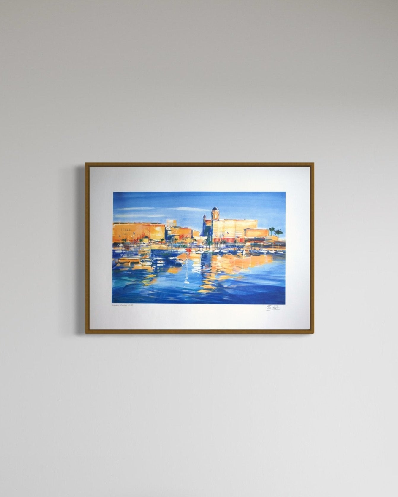 Le Port de Saint Raphaël - Ella Fort - Impression originale signée au crayon - Tirage limité