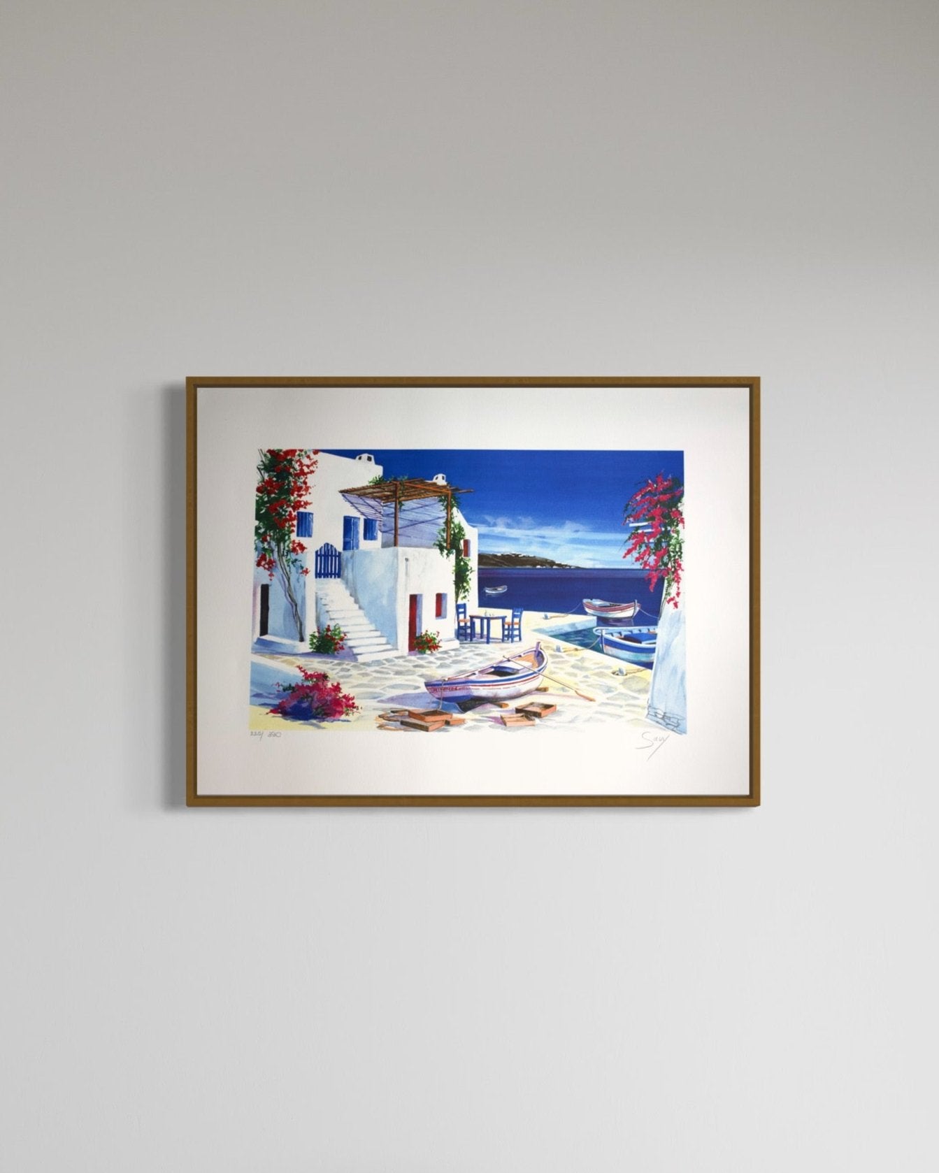 Retour de pêche - Lithographie